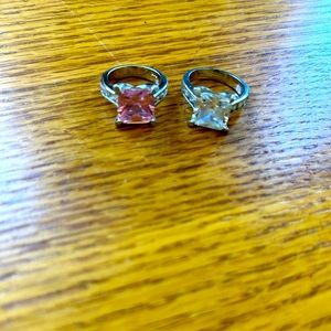 Faux Diamond Rings